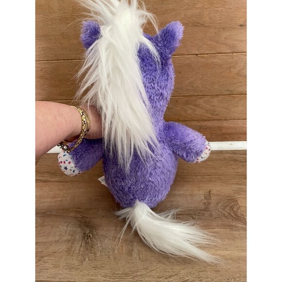 EUC Build-A-Bear Workshop Purple Sparkly Unicorn - Picture 2 of 7